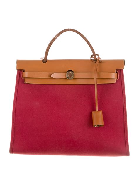 hermes herbag red 31|Hermes herbag 31 for sale.